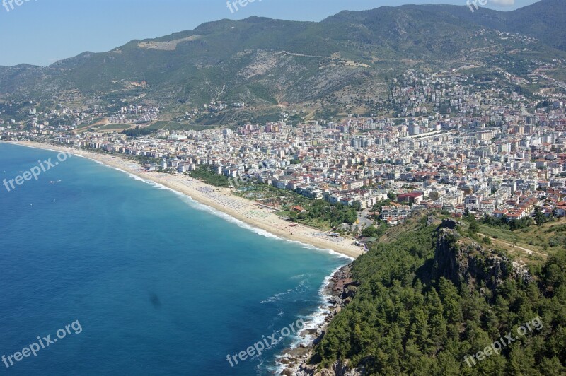 Alanya Turkey Panorama Water Sea