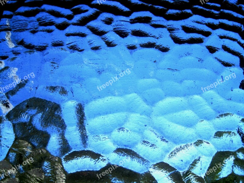 Window Glass Embossed Mottled Blue