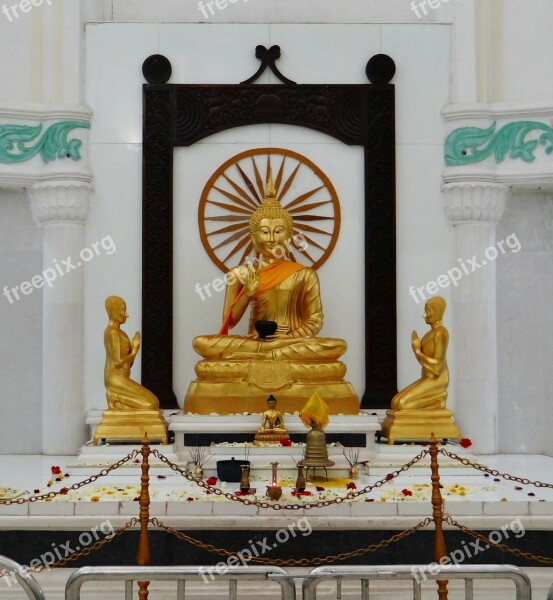 Buddha Vihar Gulbarga Buddha Statue Gold Buddhism