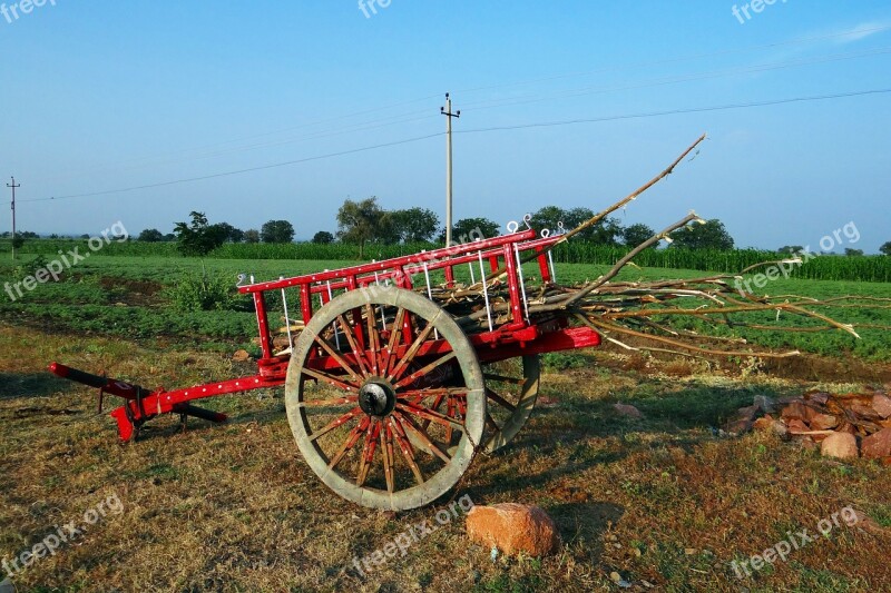 Cart Colorful Farm Utility Ilkal Highway Side