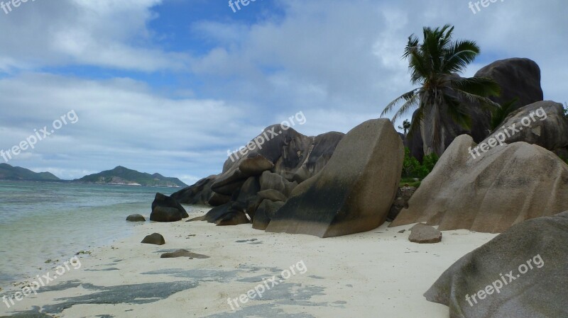 Seychelles Vacations Indian Ocean Rock Beautiful Beach