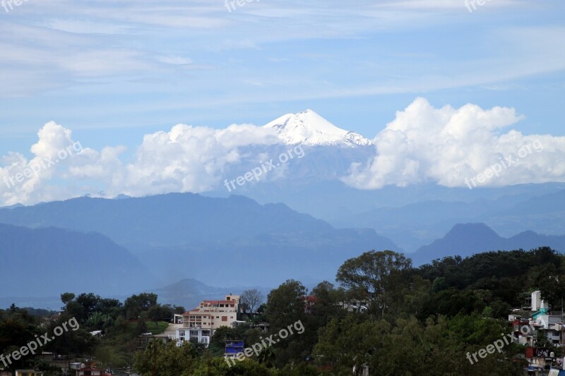 Pico De Orizaba Veracruz Mexico Sky Landscapes