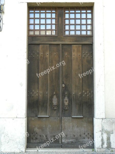 Architecture Building Entrance Wooden Doors