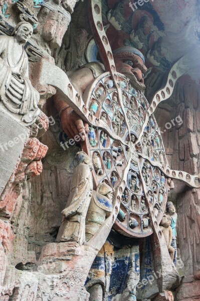 China Cave Temples To Wheel Of Life Free Photos