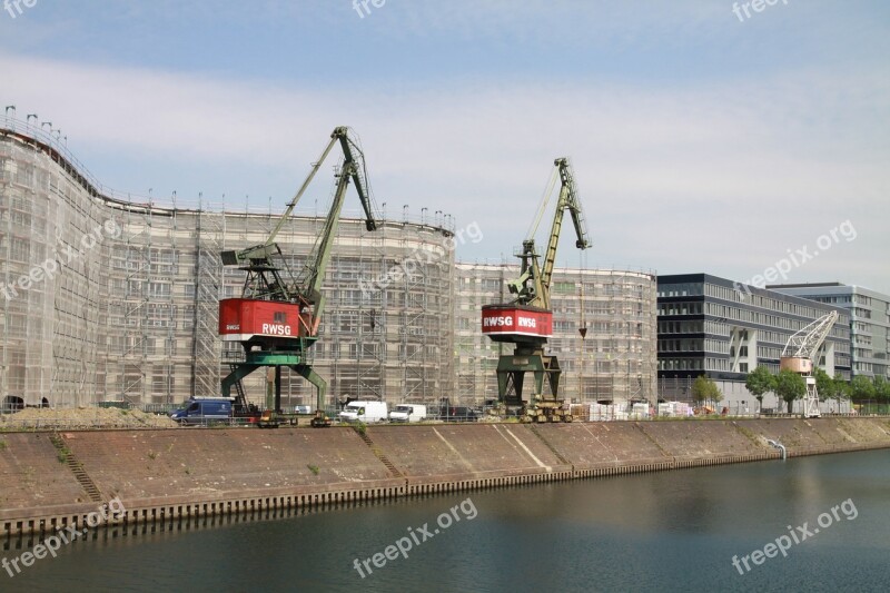 Port Cranes Harbour Cranes Duisburg Germany