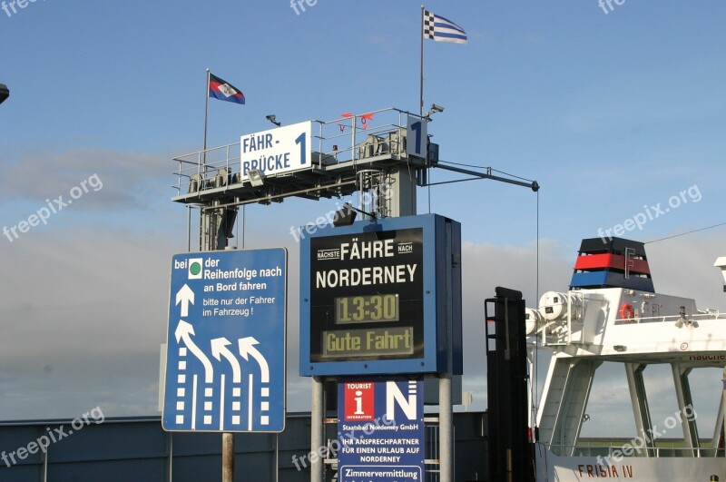 Norddeich Ferry North Sea Water Sea