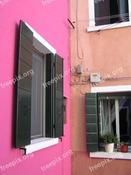 Burano Facade Architecture Folklore Italy