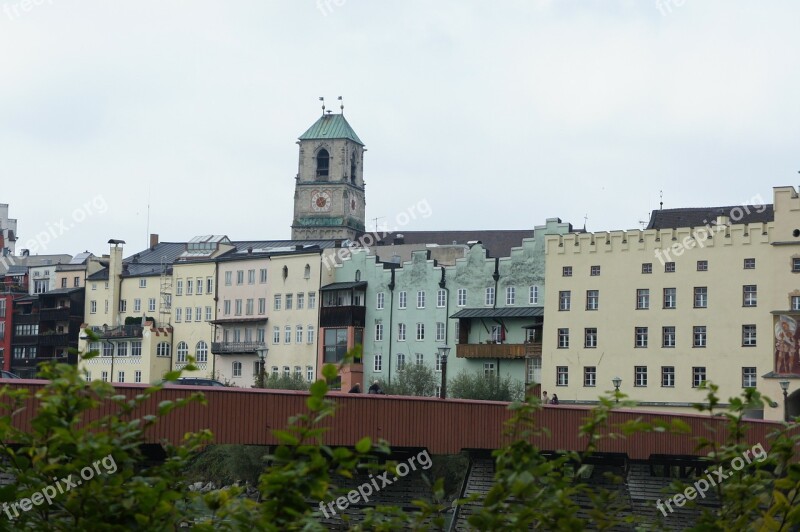 Wasserburg Houses House Bridge Water