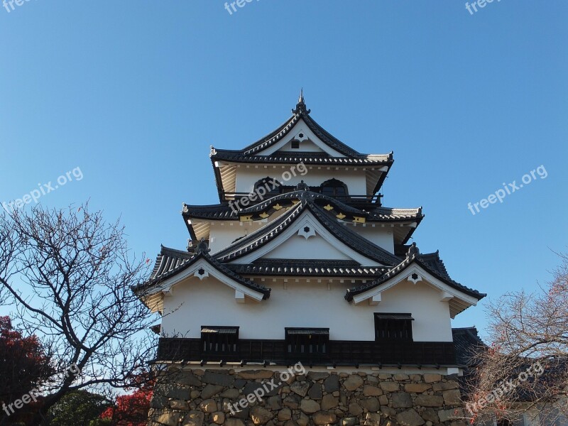 Castle Japan Hikone Buildings Free Photos