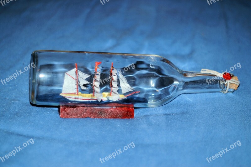 Bottle Ship Sailing Vessel Bottle Nostalgic Memory