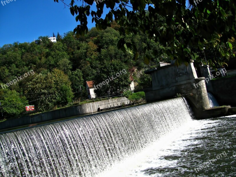 Sluice Waterfall Natural Water Nature Liquid