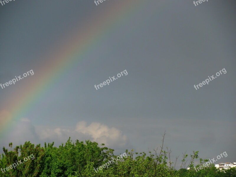 Rainbow Sky Nature Elements Landscape