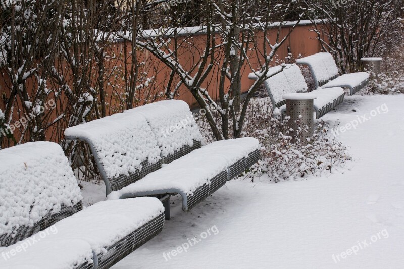 New Zealand Snow Park Bench Park Benches Waste Bins