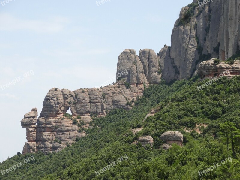 Montserrat Mountain Rock Escalation Nature