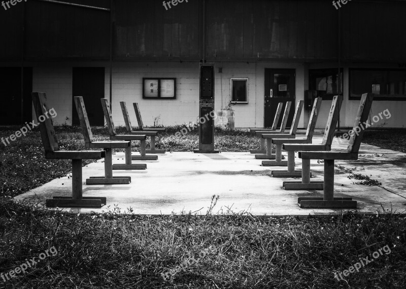 Chairs Empty Abandoned Ghost Town Buildings