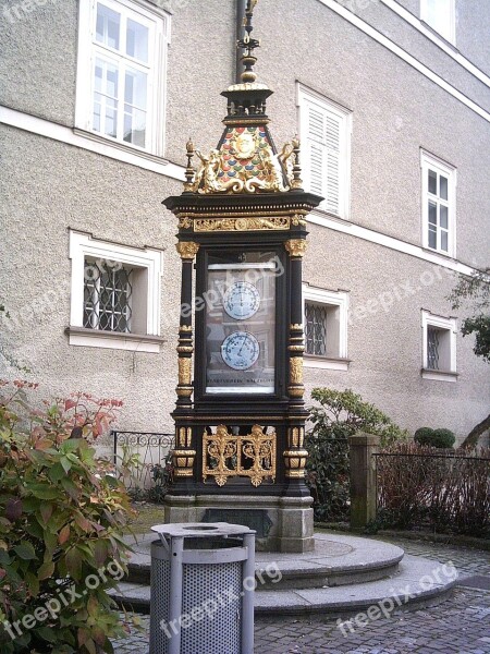 Salzburg Golden Thermometer Column Free Photos