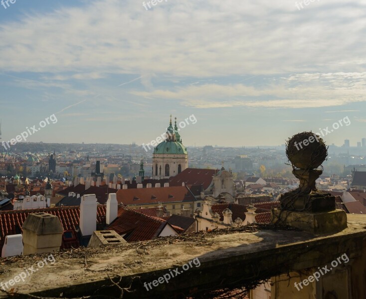 Prague Roof Detail Streets Places History