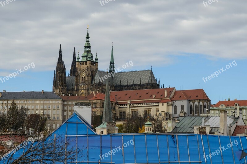 Prague Detail History Architecture St Vitus Cathedral