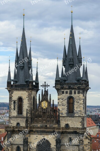 Prague Detail History Architecture Tower