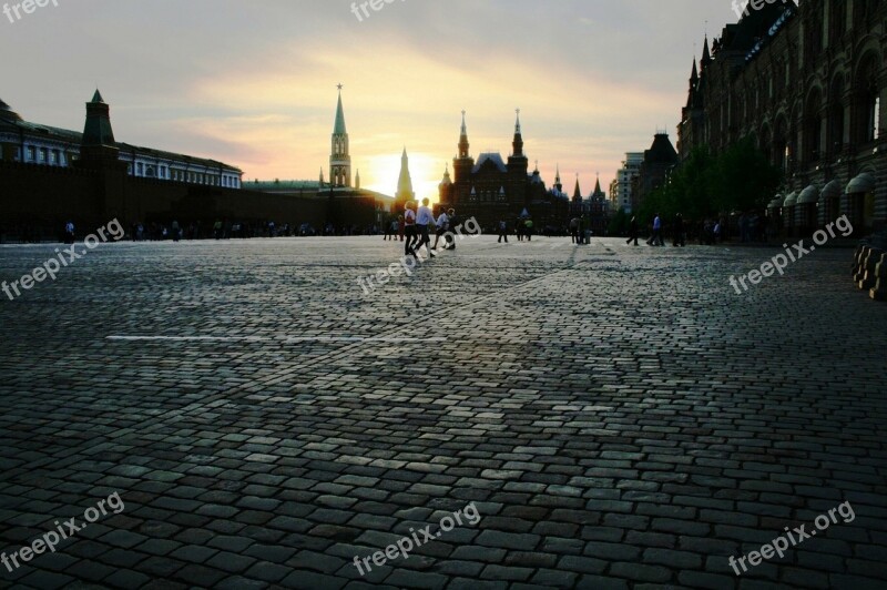 Red Square Paving Vast Flat Plaza