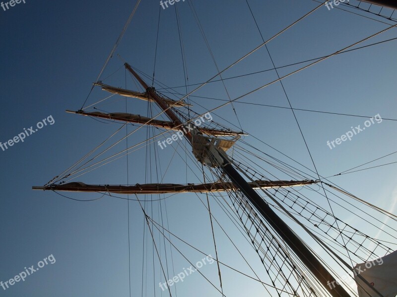 Mast Ship Sailing Rigging Sky