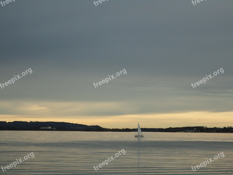 Chiemsee Bavaria Upper Bavaria Water Horizon