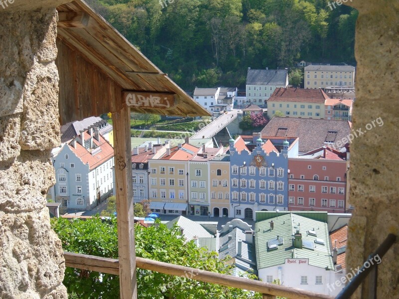 Ancient Times Burghausen Castle Historical City Upper Bavaria