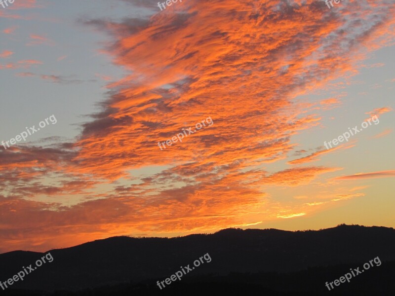 Portugal Terras De Basto Sol Sunset Color