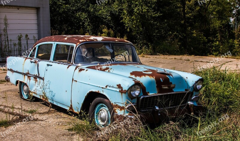 Rust Rusty Abandoned Auto Car Rural Decay