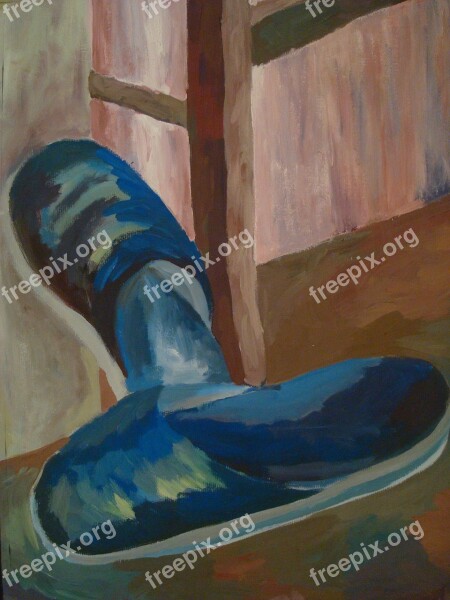 Painting Still Life Shoes Paint Image