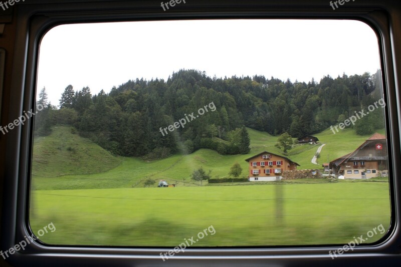 Train Window Bls Alpine Mountains