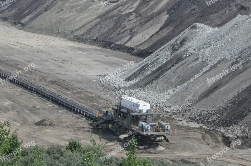 Mine Archaeological Site Heap An Open Coal Mine Belchatow