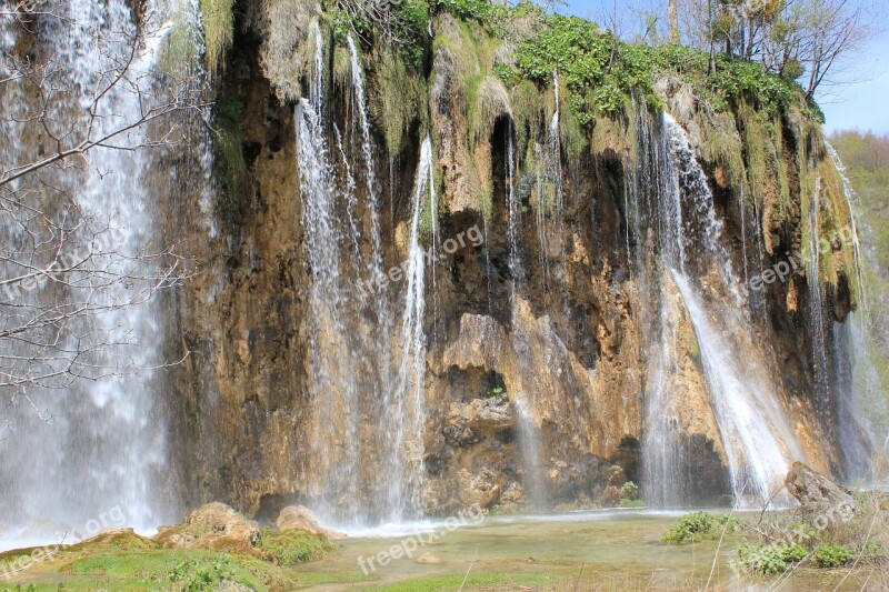 Cascade Water Splash Plitvice Free Photos