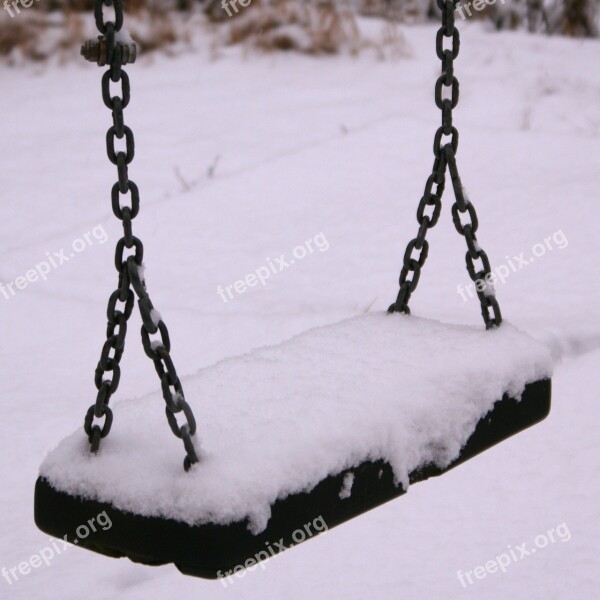 Snow Snowy Swing Winter Free Photos