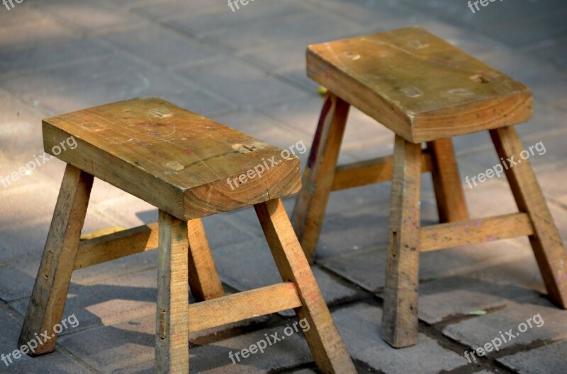 Stool Stools Wood Wooden Sit