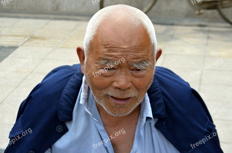 People Man Elderly Old Chinese