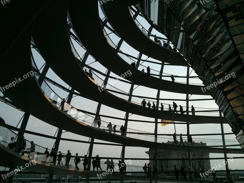 Berlin Dome Reichstag Steel Glass