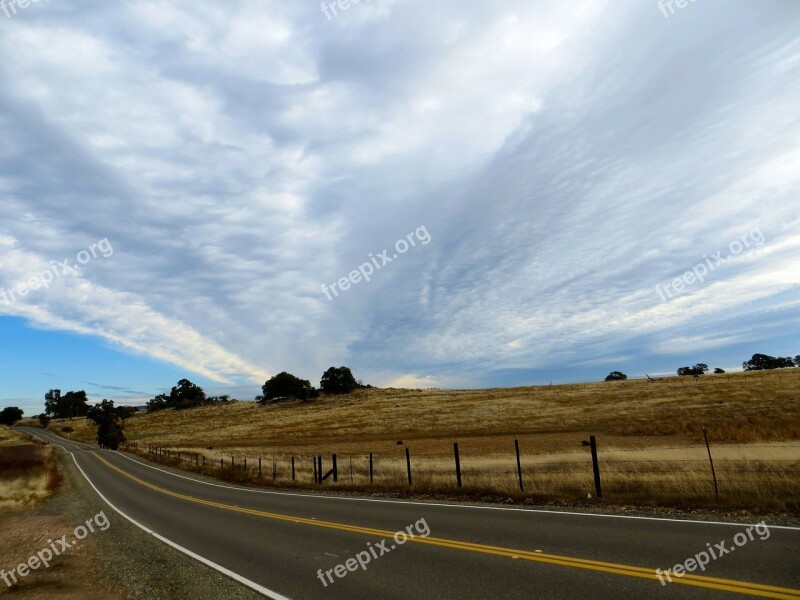 Sky Clouds Landscape Country Rural