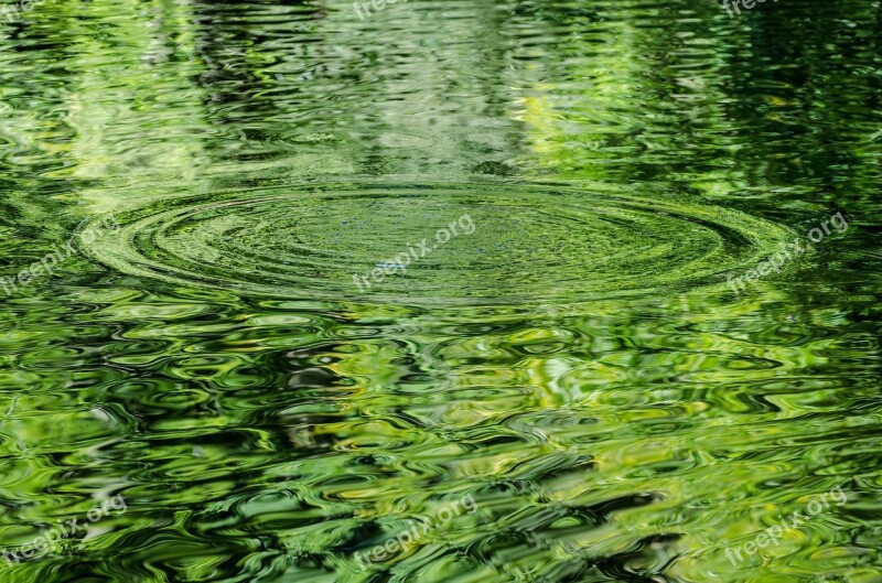 Water Background Pattern Green Close-up