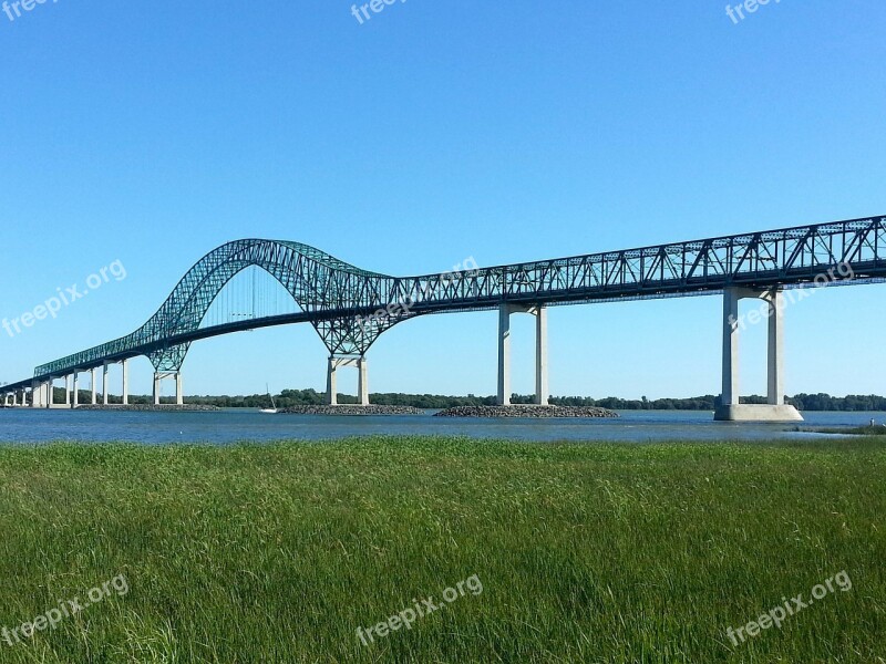 Bridge Landscape Stream Overcome Pass