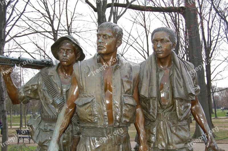 Washington Dc Vietnam Memorial Mall Monument Courage