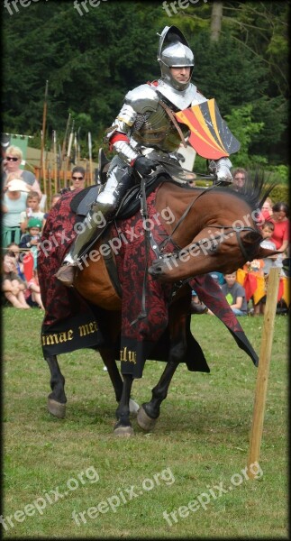 Spectacular Knight Knights Horses Lances Jousting Tournament