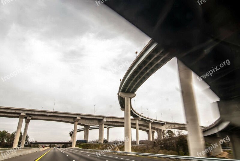 Freeway View Auto Automobile Bridge