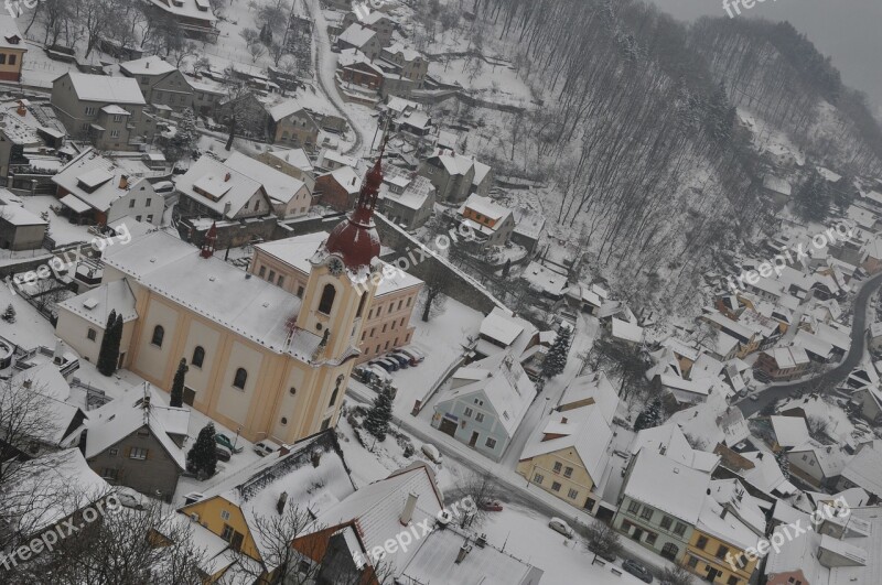 City View Buildings Winter Church