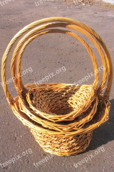 Wicker Basket Hats Free Photos