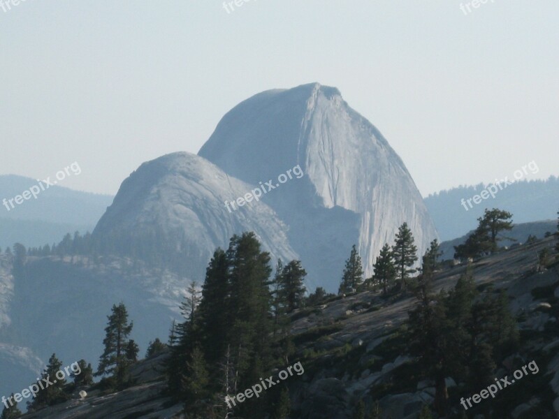 Halfdome Olmstead Point Yosemite California Mountains