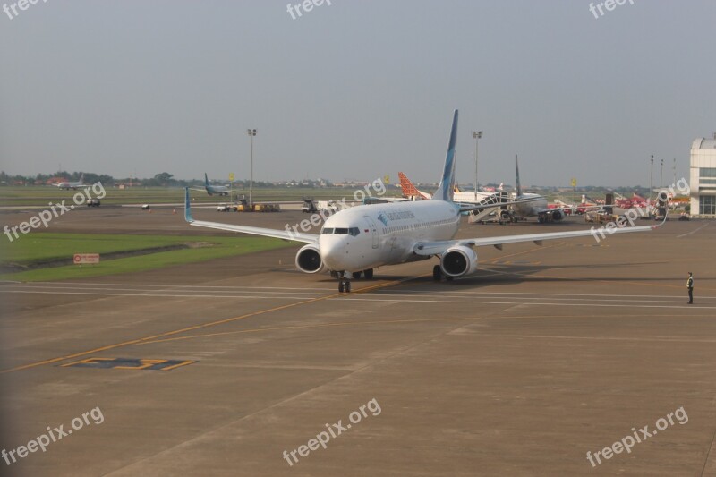 Plane Garuda Boeing Aircraft Airliner