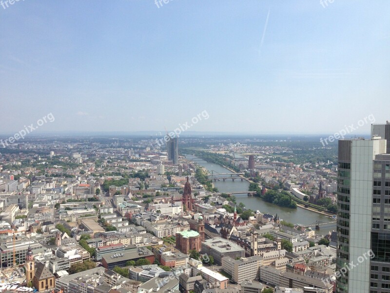 Frankfurt Main Skyline Skyscraper Town Center