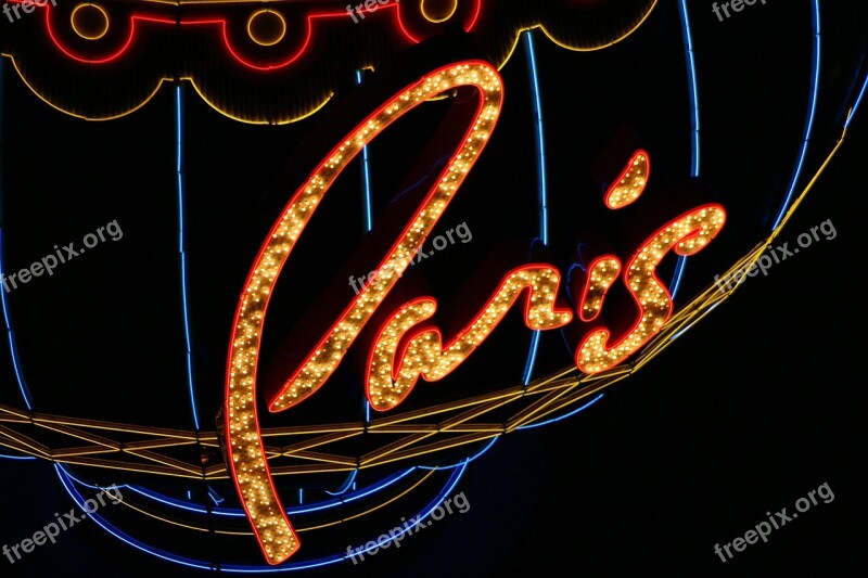 Paris Neon Luminous Illuminated Advertising