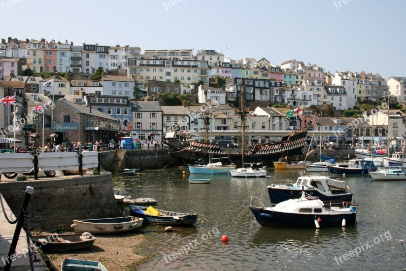 Brixham Harbour Devon Boats Sea